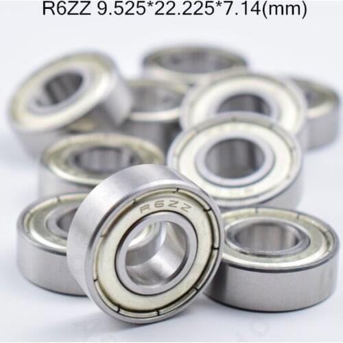 R6ZZ 9.525*22.225*7.14(mm) 10pieces bearing free shippping ABEC-5 bearings Shielded Miniature Bearing 3/8"x7/8" 9/32" inch