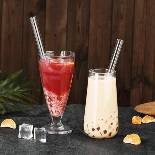 20cm Glass Straws Reusable Drinking Straws Eco Friendly Multicolour Glass Straw for Smoothie Cocktail Bar Drinkware Accessories