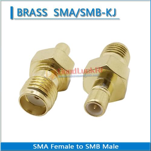 SMA To SMB Connector Socket SMA Female To SMB Male Plug Extender DISC SMA - SMB Gold Plated Brass Straight Coaxial RF Adapters
