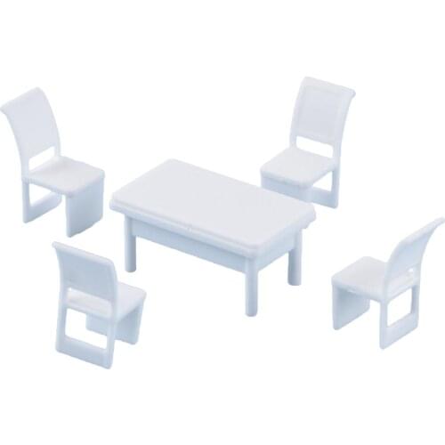 1/75 DIY Table Chair Decor Furniture Model for Miniature Scene Building