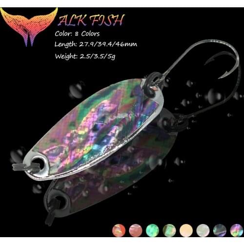 WALK FISH 1PCS 2.5g/3.5g/5g Sequin Bait Fishing Lures Spoon Metal Bait Jigging Wobbler Sinking Spinner Bait Trout Fishing Tackle