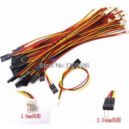1007 26AWG 3P 500MM PH2.0 dupont 2.54 2.0mm TO 2.54MM PH 2.0 dupont 2.54