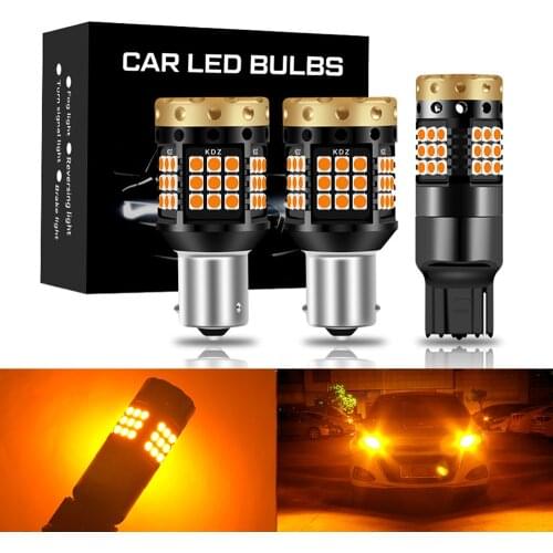 2pcs 1156 BA15S P21W LED BAU15S PY21W T20 7440 W21W WY21W Bulbs Led Lamp R5W R10W S25 Car Turn Signal Lights Auto Amber Yellow