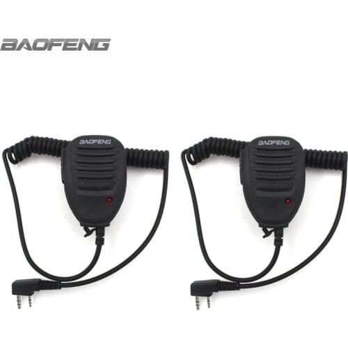 2-PCS Baofeng Microphone Speaker Mic For Two Way Radio Kenwood BAOFENG UV-5R 5RA 5RE Plus Walkie Talkie Portable Accessories