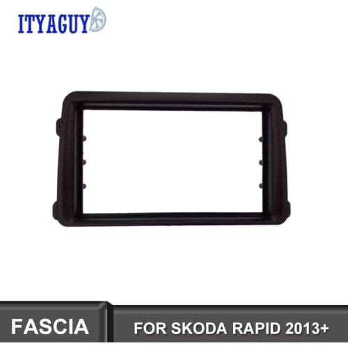 2DIN Radio Fascia For SKODA RAPID 2013+ Fascia Frame GPS DVD Stereo CD Panel Dash Mount Kit Adapter Trim Bezel