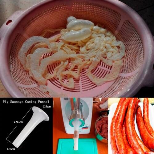 3pcs/Lot Casings for Sausage Caliber 50Mm Length 100Cm + Funnel Meat Filler Cooking Sausage Packaging Tools Inedible Casings