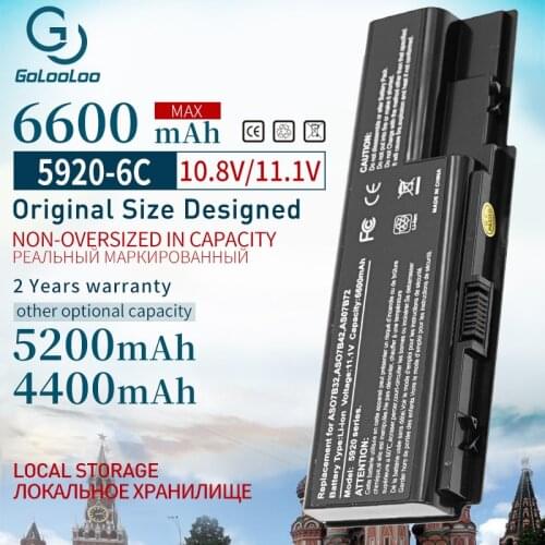6600mAh New Battery AS07B31 AS07B41 for Acer Aspire 5920 5230 5310 5315 5330 5520 5530G 5710 5715Z 5720 5730ZG 5739 5920G 5930