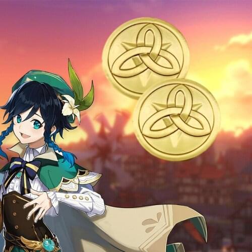 Anime Genshin Impact Mora Coins Women Men Collection Gifts Fans of Bitcoin Wholesale