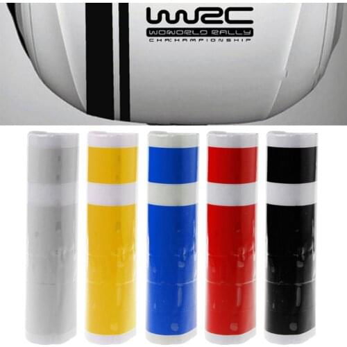 Car Exterior Stickers 1pc 110*15cm W-RC Stripe Car Hood Sticker Graphic Racing Sports Car Cover Vinyl Decal