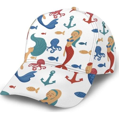 Marine Mermaids Baseball Cap Fashion Men Hat Cap Summer Dad Hat Male Sports Hat