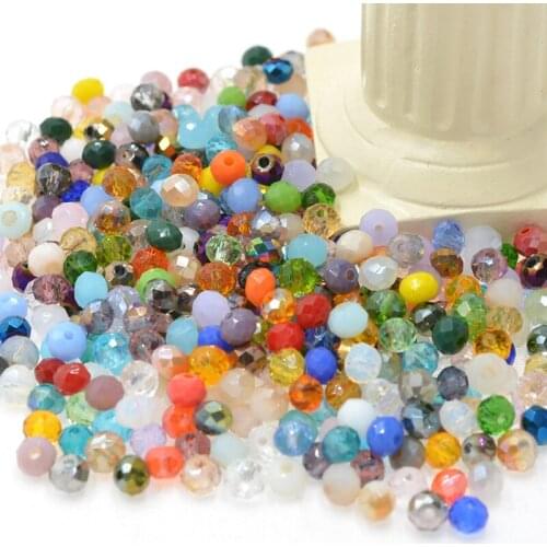 Shiny AB Colorful Rondelle Austria Faceted Crystal Quartz Bead Exquisite Loose Spacer Beads for DIY Jewelry Making Drop Shipping