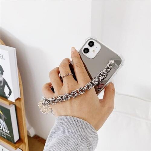 Metal bracelet phone case for iphone 11 12 Pro Max cover girls mirror design cases for iphone 7 8 Plus xr x xs Max 12 mini funda