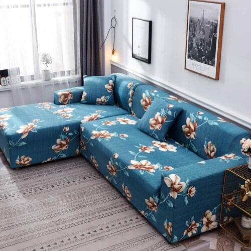 Papa&Mima Elastic Sofa Cover 1234 L Shape Slipcovers Print Couchs Case