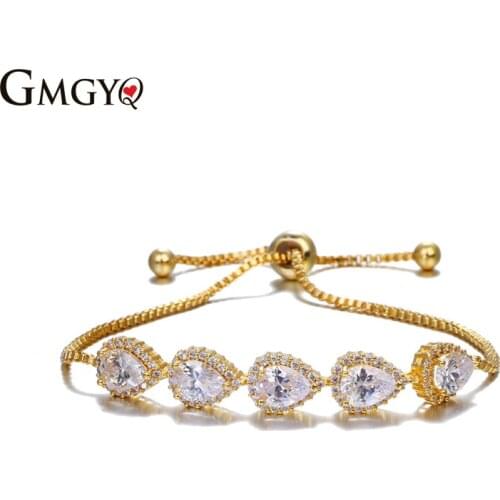 GMGYQ Best Selling 2018 Products Cubic Zironia Adjustable Bracelets For Women Rose Gold Women Accessories Pulseira Feminina