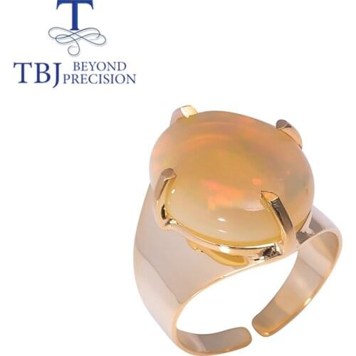 7-8ct big size opal Ring Natural ethiopia Opal fine jewelry 925 sterling silver handmade for women men unisex