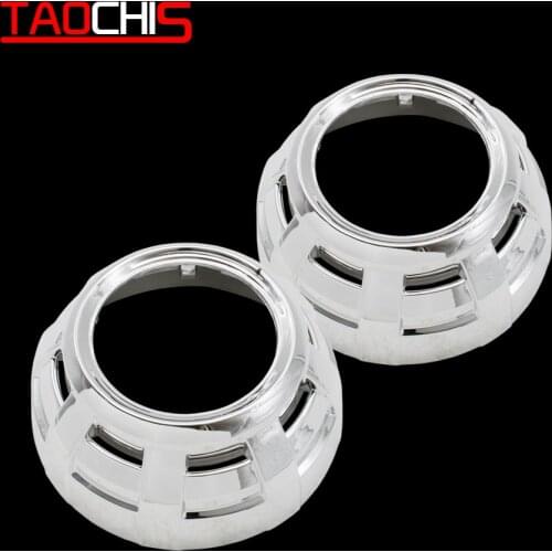 Taochis 3.0 Inch Hella 3R G5 Koito Q5 Bi Xenon Led Projector Lens Shroud With Angel Eyes Hole Retrofit Headlights