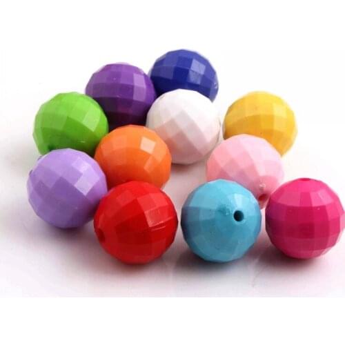 Kwoi Vita' jewelry 20mm 100pcs chunky solid earth beads for Acrylic beads Bracelet Necklace Making