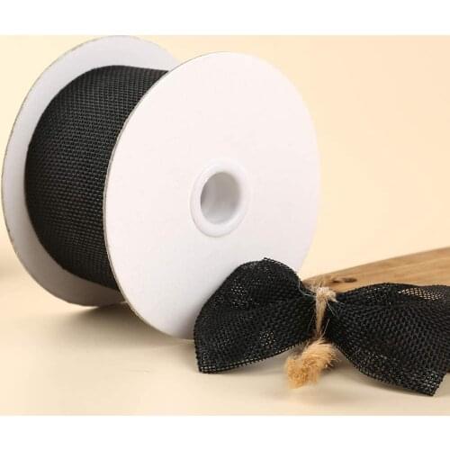 Burlap Ribbon in 2.3 Inch X 15 Yards Christmas Ribbons for Crafts Ribbons for Arts Crafts Homemade DIY Projects Event Decoration