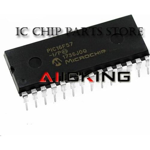 10pcs PIC16F57 PIC16F57-I / P DIP-28 Flash-Based, 8-8-bit CMOS Series Microcontroller