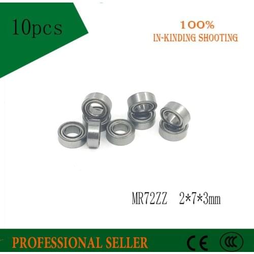 MR72ZZ Bearing ABEC-3 (10PCS) 2*7*3 mm Miniature MR72 ZZ Ball Bearings WML2007 ZZX R-720ZZ Y03 P6