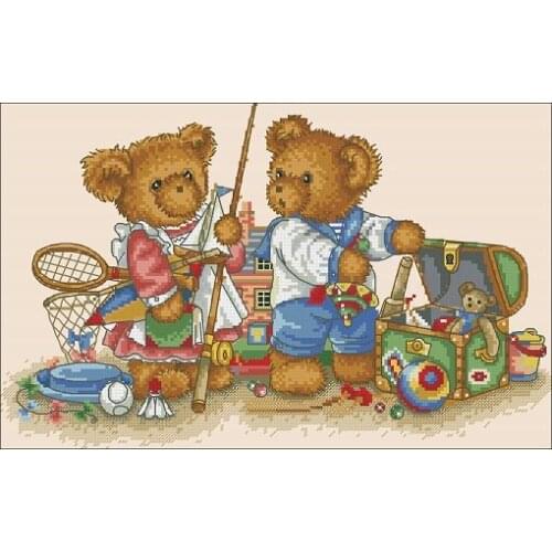 100% egypt cotton threads Genuine Product Egypt Long-staple Cotton Self-Made No Needle Kit ANC-AD230 Bear Toy Box