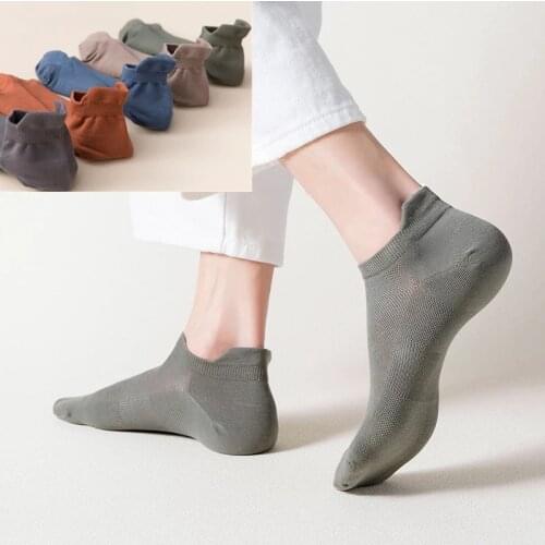 3 Pairs Fashion Men Socks 2021 New Mesh Ankle Compression Invisible Funny Cotton Socks Breathable Casual Mens Sport Socks Male