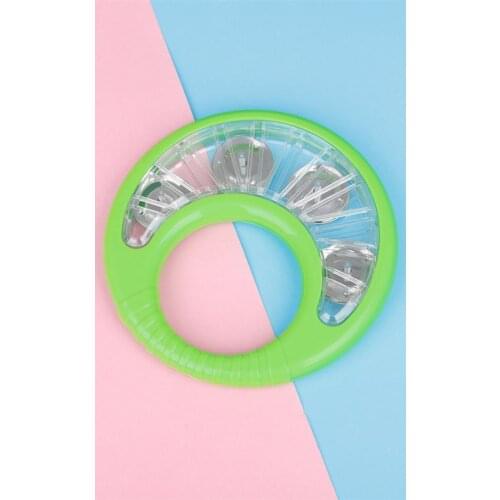 Plastic Mini Handbells Tambourine Toy Hand Tambourines for Kids Rattle Percussion Musical Instruments