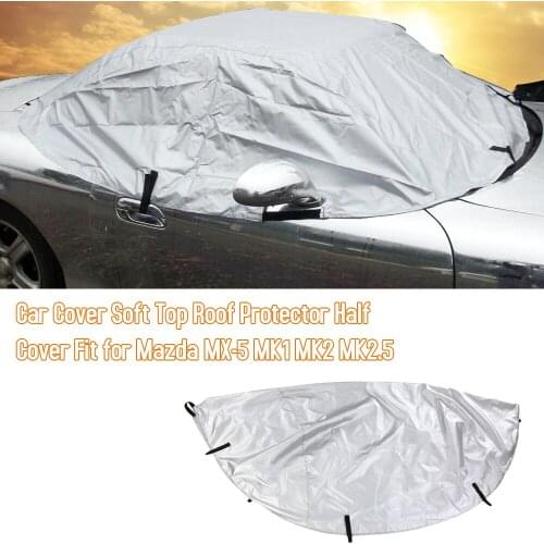 Half Car Cover Top for Mazda MX-5 MK1 MK2 MK2.5 Waterproof Windproof Snow Winter for Automobiles Sun UV Protection Snowproof