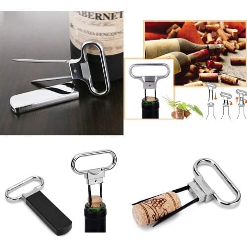 Portable Wine Bottle Opener Pumps Cork Waiters Corkscrew Out Tool Handheld Labor-saving Type Cork Puller Foil Cutter Accessories