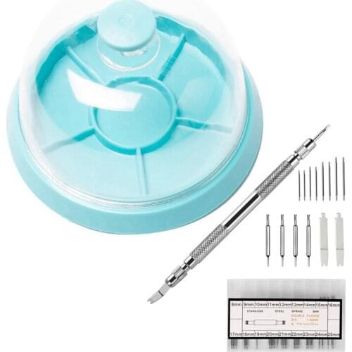 Spring Bar Tool Set with Extra 6 Tips Pins with Watch Repair Tools Watch Parts Movement Dust Cover