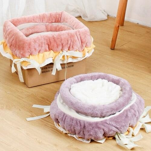 Self Warming Cat Bed Mat - Convertible Plush Cat Sleeping Bag, Warm Comfy Pet Nest Pad Calming Bed for Cat & Puppy
