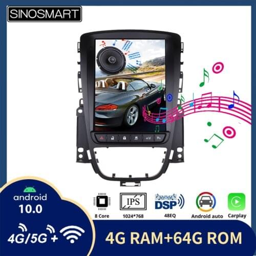 Sinosmart Tesla Style Car GPS Radio Navigation Player for Opel ASTRA J Multimedia Android Excelle XT/GT 2006-2016 Vetical Screen
