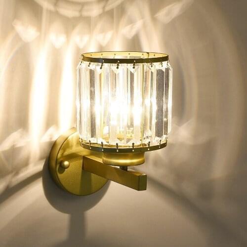 Modern Gold Crystal Wall Lamp Modern Sconce Wall Lights for Living Room Home Decor Bedroom Mirror Light Bathroom Indoor Lighting