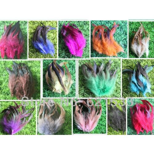 Feathers decoration,500Pcs/Lot 4-6inch 10-15cm Hat Accessories/Decorative HALF BRONZE Multicolor SCHLAPPEN ROOSTER FEATHERS