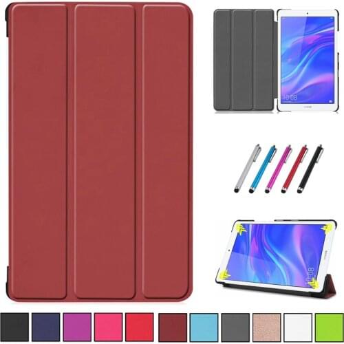 Ultra Slim Magnetic Case for Huawei MediaPad M5 Lite 8 2019 Tablet PC Stand Protective Cover for Funda Honor Tab 5 2019+Stylus