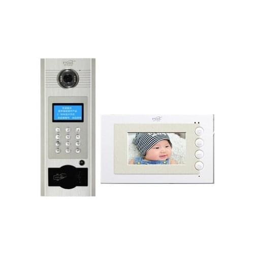 XinSiLu Visual building intercom system doorbell 4.3" Video Door Phone w/t Inductive and Password Unlocking for 1-apartments
