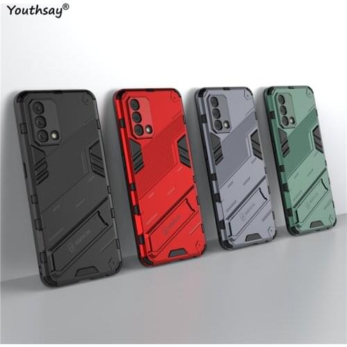 Protective Case For OPPO A74 Case For OPPO A74 Cover Armor Invisible Phone Bracket Funda Holder Cover For OPPO A74 4G 5G