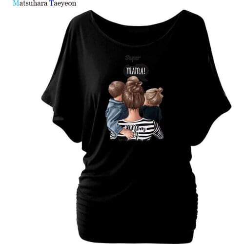 Women 2021 Cartoon Super Momlife Summer Print Lady T-shirts Top T Shirt Ladies Womens Graphic Female Tee T-Shirt oversize