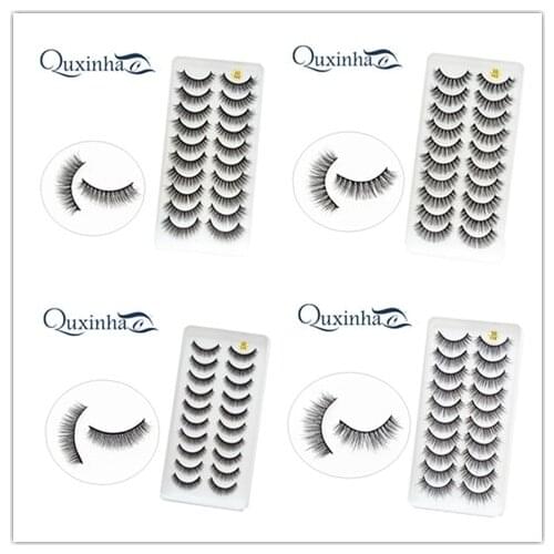 10Pairs 3D Mink Eyelashes Makeup Natural Long False Eyelashes Dramatic Lashes Extension HandMade Fake Eyelash maquiagem