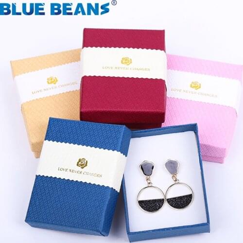 2020 Gift Boxes Square jewelry organizer shape box Engagement Ring For Earrings Necklace Bracelet Display Holder rose flower new