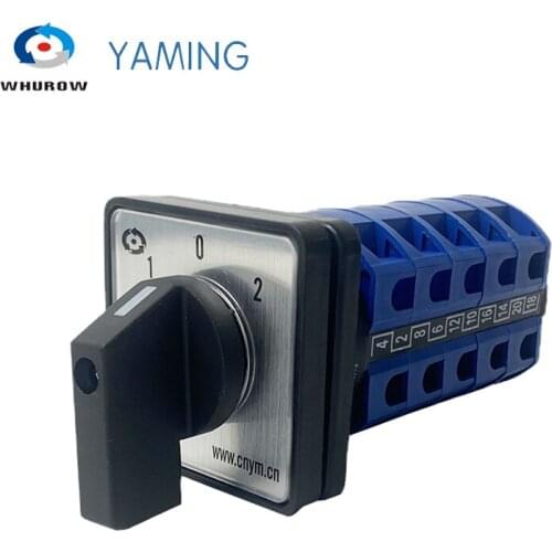 3 position 5 poles levels 25A 690V changeover rotary cam rotary switch silver contact control motor interruptor LW26-25/5