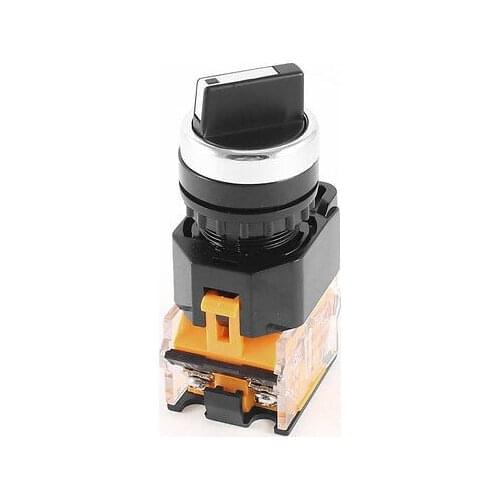 380V 10A DPST 4 Pin 2 Position Selector Self-Locking Push Button Switch