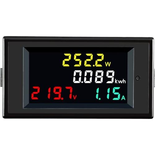 4 IN 1 AC 80-300V 100A Digital Voltmeter Voltage Meter Ammeter Volt Amp Power Kwh Meter LCD Display Screen 0-45000W Data Tester