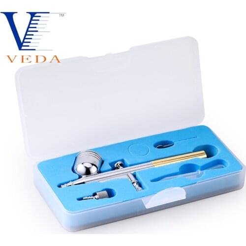 VEDA Dual-Action Airbrush with 0.3mm Nozzle Gravity Feed Spray Gun Kits for Car Decoration Painting Cake Make Tattoos Art Crafts