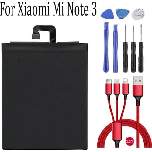3400mAh Battery BM3A for Xiaomi Mi Note 3 Replacement BM3A Battery for Xiaomi Mi Note 3 Mobile Phone Battery+USB cable+toolki