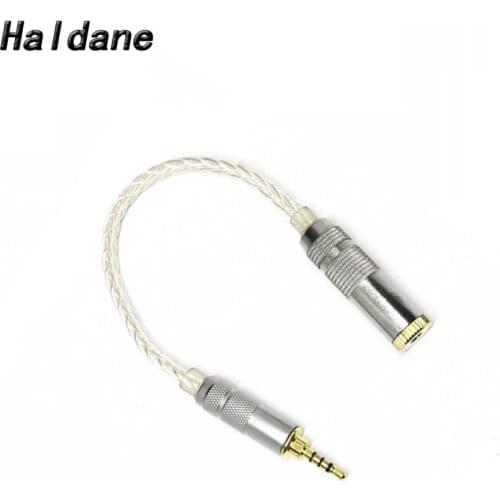 Free Shipping 2.5mm TRRS Blanced To 3.5mm Adpter 8 Core Silver Plated Audio Cord Cable for Astell&kern AK240 AK380 AK320