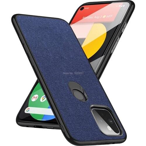 Case for Google Pixel 5 5G coque Luxury textile Leather skin soft TPU hard phone cover for Google Pixel 5 5G case