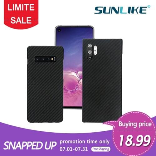 Real pure carbon fiber phone case for Samsung S10 S10+ S20+ Note 20+Ultra-thin Anti-fall hard business cover Aramid fiber shell