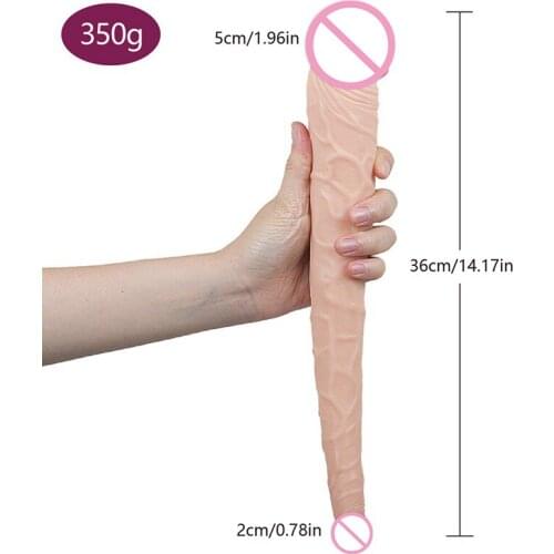 Man Nuo Double Head Dildo Realistic Huge Big Penis Soft Sex Toys for Lesbian Long Vaginal Anal Plug Women Strapon Masturbator