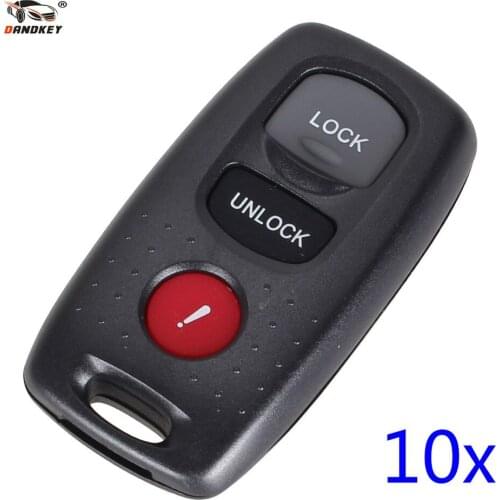 DANDKEY 10x NEW 3 Buttons For MAZDA 3 6 MPV Protege 5 Shell Car Remote Key Keyless Case Housing Fob Replacement